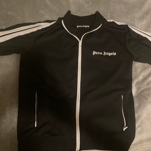 Palm Angels Black Jacket with White Accents - Picture 1 of 3